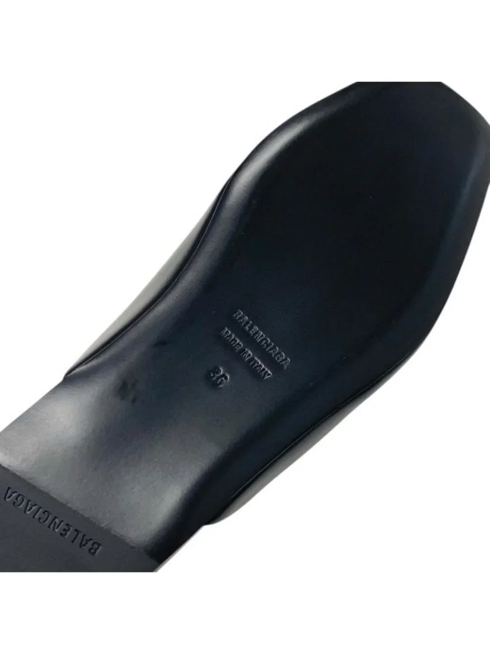 Balenciaga COSY BB Sandals Shoes Leather Black Logo Mules - Picture 7 of 9